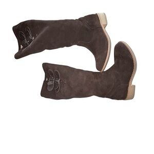 Emu‎ Women’s Toowoobah Brown Suede Shearling Lined Riding Boots Sz 6 Equestrian